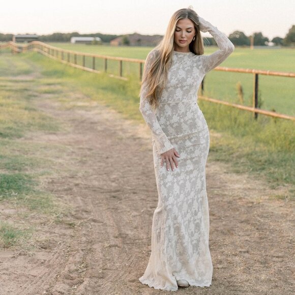 NWT Seraphine Lace Fairy Romantic Ethereal Feminine Maxi Wedding Dress Size 3XL - Picture 2 of 12